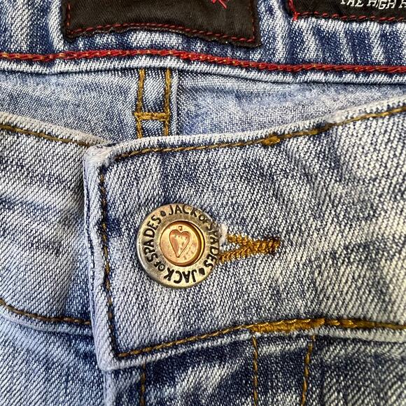 Jack Of Spades High Roller Stretch Jeans W36 L34 Straight Leg Light Wash Jean - Picture 12 of 13